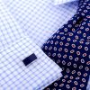 Mens Silver And Navy Blue Cufflinks With Catseye in Dark Navy Blue from Gentlemansguru.com