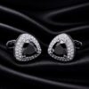 Black Crystal Cufflinks for Groom from Gentlemansguru.com