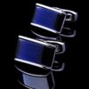 Navy Catseye Cufflinks for Business Attire from Gentlemansguru.com