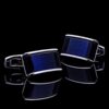 Silver Navy Cufflinks for Wedding Suits from Gentlemansguru.com
