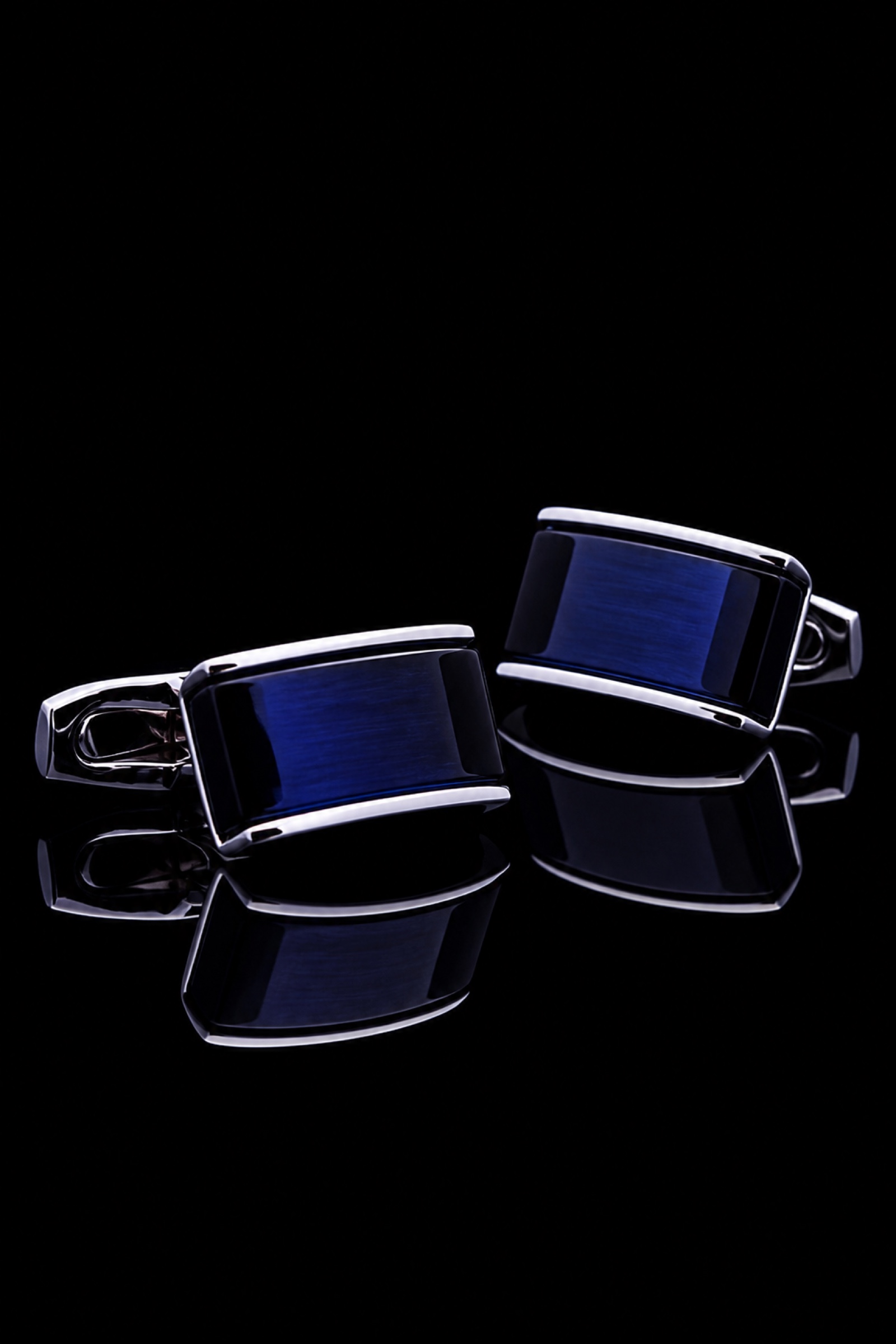 Silver Navy Cufflinks for Wedding Suits from Gentlemansguru.com