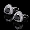 Triangular Black Cufflinks for Men from Gentlemansguru.com