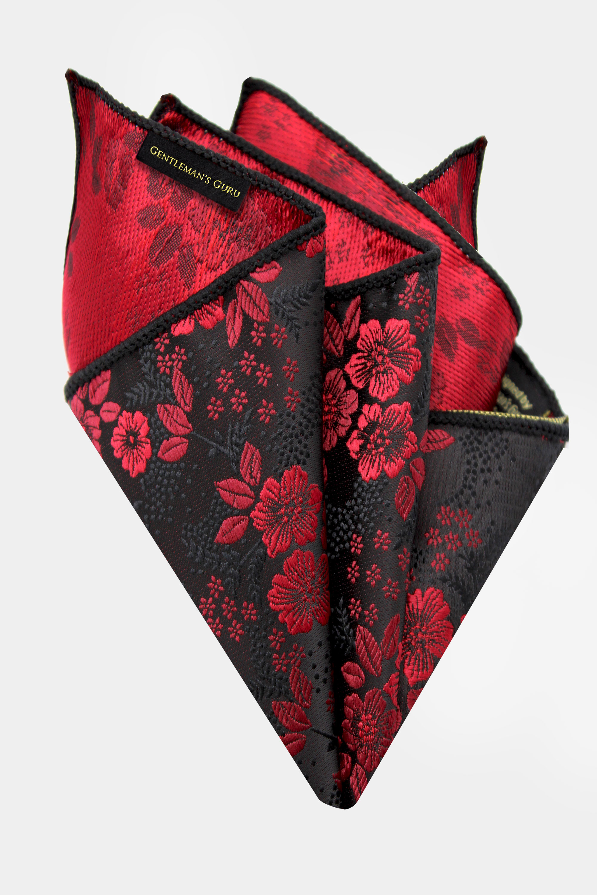 Burgundy-Floral-Pocket-Square-Handkerchief-from-Gentlemansguru.com