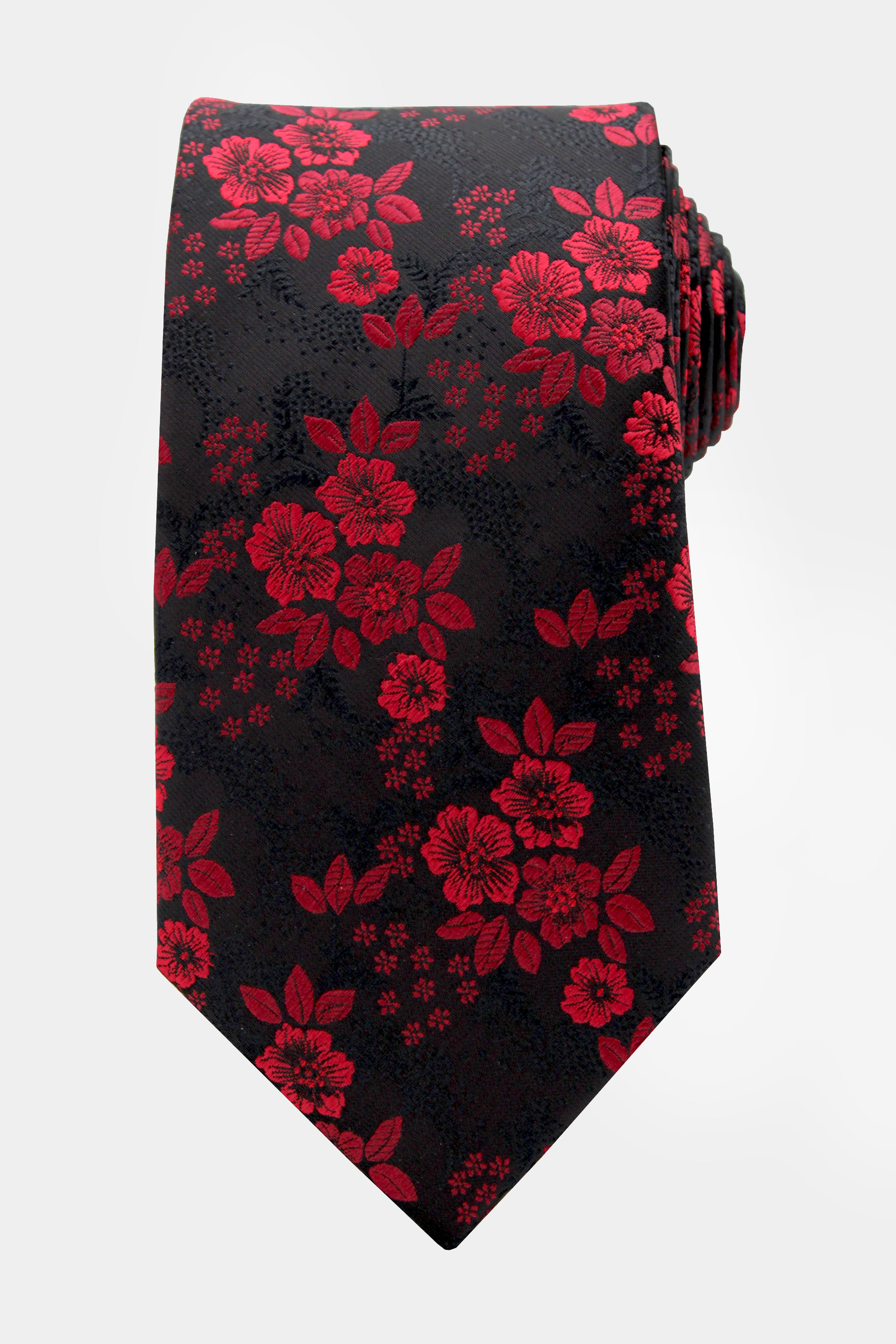 Burgundy-and-Black-Floral-Tie-from-Gentlemansguru.com