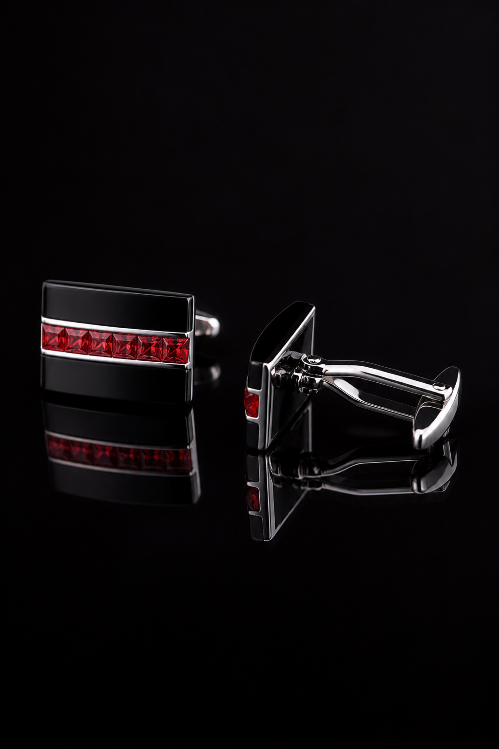 Formal Ruby Black Cufflinks for Tuxedo from Gentlemansguru.com