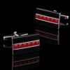 Groom Red Crystal Cufflinks for Wedding from Gentlemansguru.com