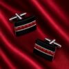 Luxury Red Black Cufflinks for Evening Wear from Gentlemansguru.com