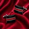 Red Crystal Cufflinks for Special Occasions from Gentlemansguru.com
