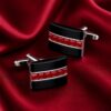 Ruby Red Cufflinks Groomsmen Gift from Gentlemansguru.com