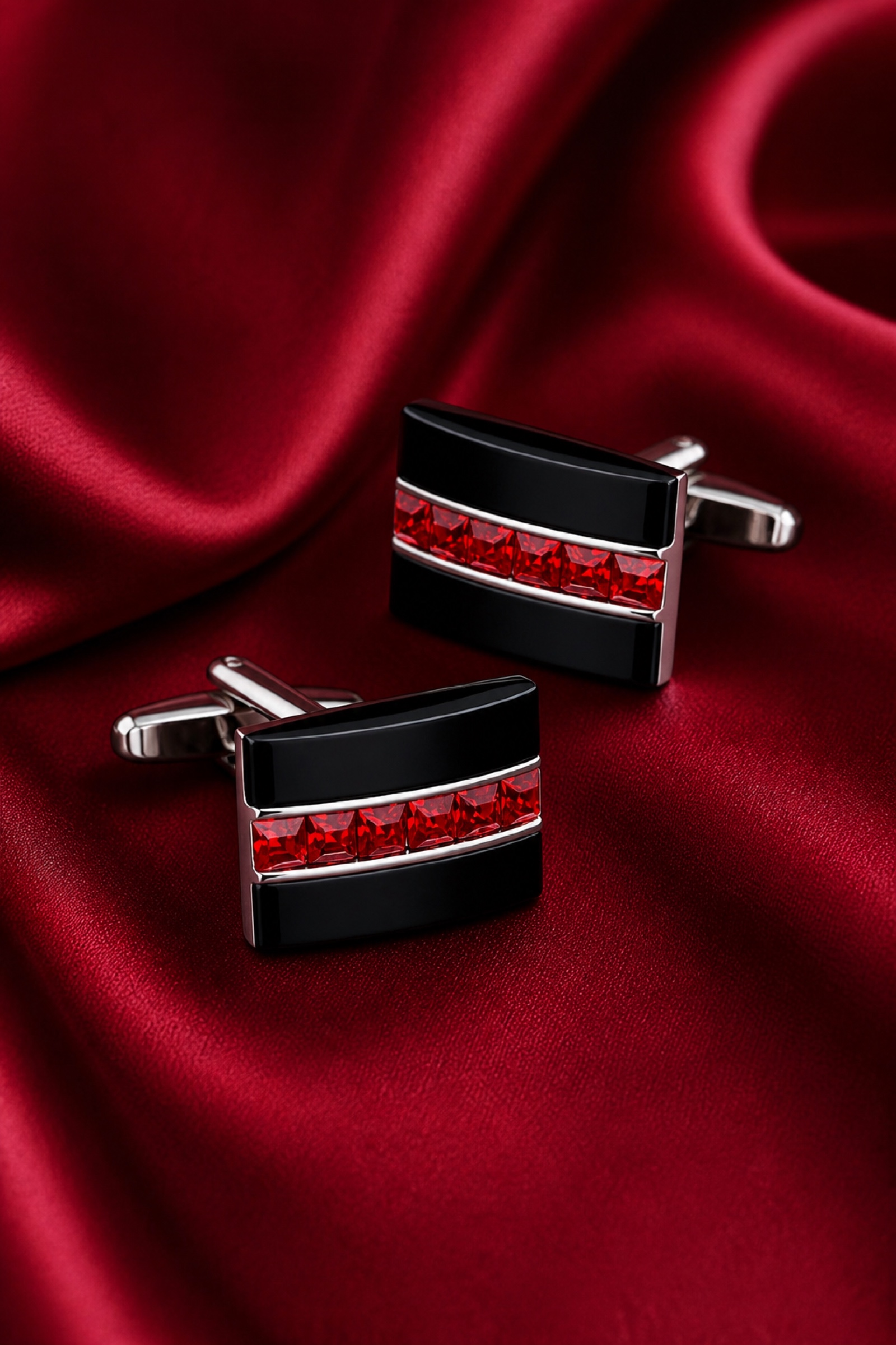 Ruby Red Cufflinks Groomsmen Gift from Gentlemansguru.com