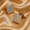 Elegant Gold Cufflinks for Wedding Guest from Gentlemansguru.com