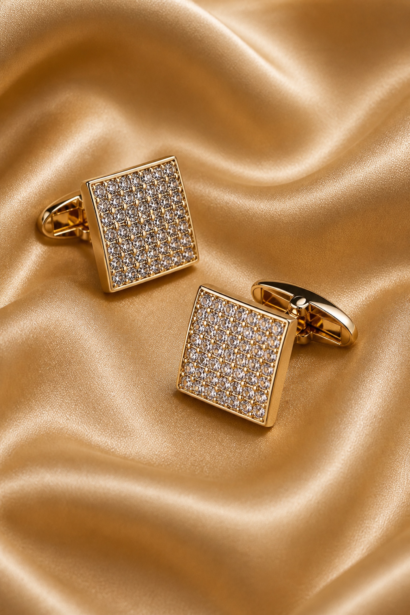 Elegant Gold Cufflinks for Wedding Guest from Gentlemansguru.com