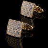 Gold Crystal Cufflinks for Wedding from Gentlemansguru.com