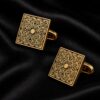Gold Scroll Cufflinks for Evening Wear from Gentlemansguru.com