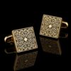 Gold Scroll Cufflinks for Men from Gentlemansguru.com