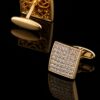 Luxury Crystal Cufflinks for Groom from Gentlemansguru.com
