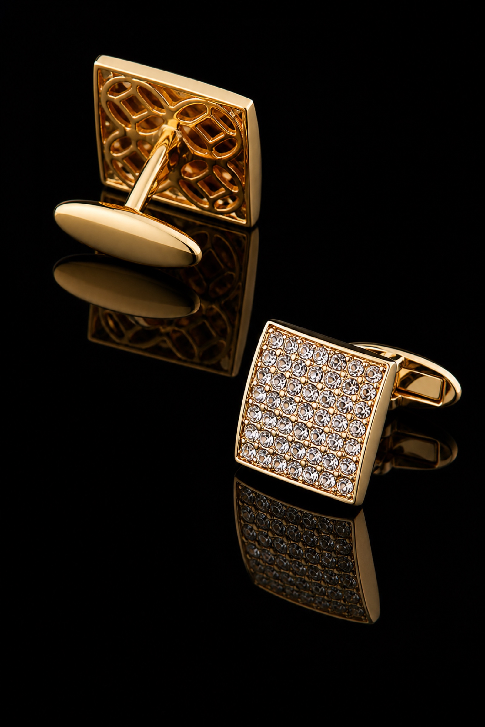 Luxury Crystal Cufflinks for Groom from Gentlemansguru.com
