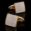 Luxury Gold Crystal Wedding Cufflinks from Gentlemansguru.com