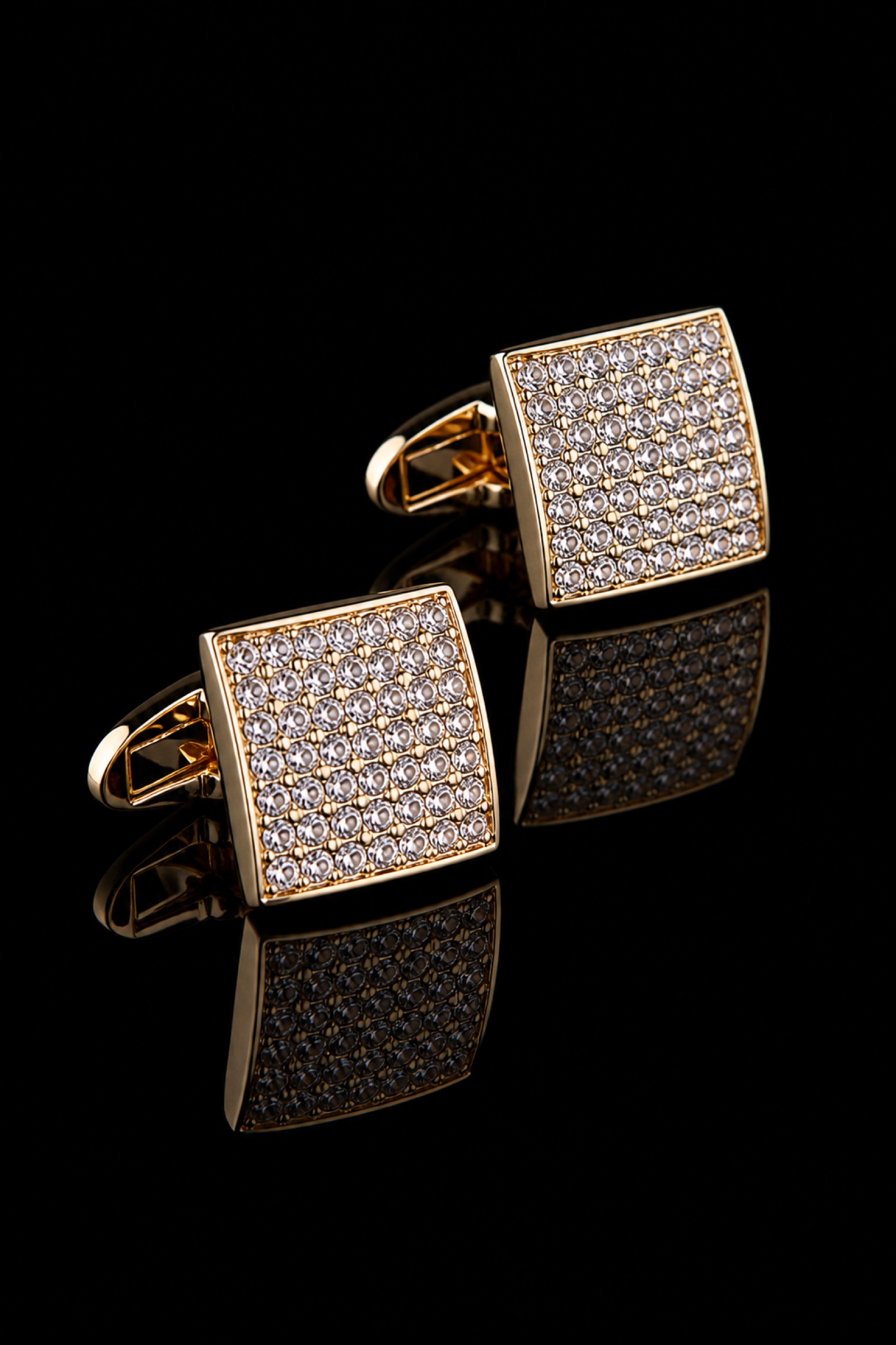 Square Gold Cufflinks for Formal Events from Gentlemansguru.com