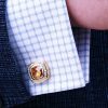 tiffany-cartier 18k Gold Cufflinks Button Shirt Cufflinks from Gentlemansguru.com