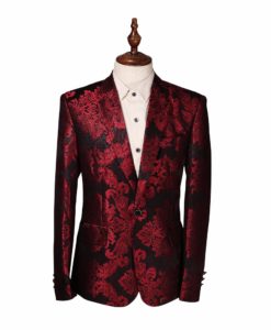 Burgundy Velvet Tuxedo Blazer | Free Shipping | Gentleman's Guru