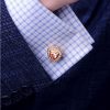 18ct-14k-9ct- Solid Gold Crystal Cufflinks from Gentlemansguru.com