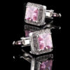 Blush Pink Crystal Cufflinks