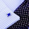 Cornflower Sapphire Blue Cufflinks For Men Real High-Quality from Gentlemansguru.com