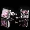 Crystal-Blush-Pink-Cufflinks-Set-from-Gentlemansguru.com