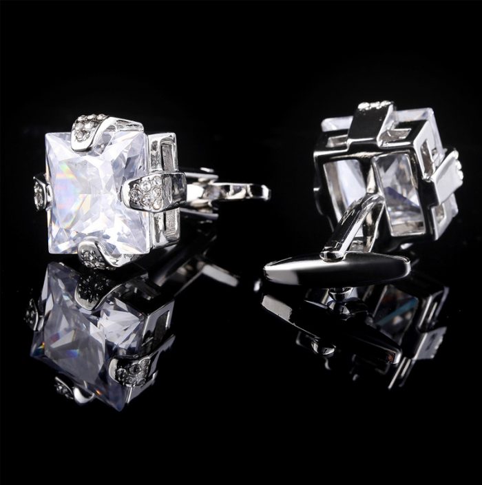 Crystal Cubic Zirconia Cufflinks For Men from GEntlemansguru.com