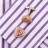 Gold Cufflinks With Diamonds and 18k Gold Plating For Men from Gentlemansguru.com