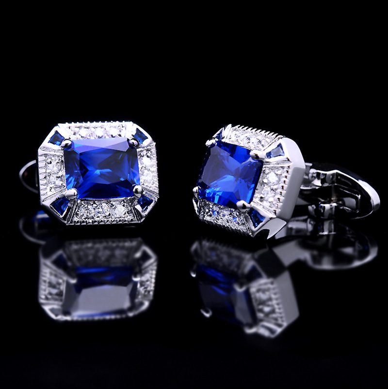 Mens Blue Sapphire Cufflinks For Sale from Gentlemansguru.com