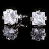 Mens Cubic Zirconia Cufflinks Wedidng Cufflinks from Gentlemansguru.com