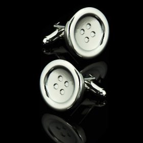 Silver Button Cufflinks