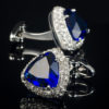 Crystal Royal Blue Zircon Cufflinks