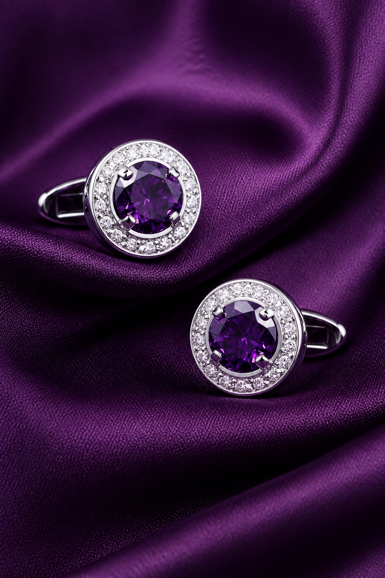 Amethyst Purple Prom Cufflinks from Gentlemansguru.com