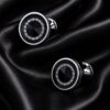 Black Silk Formal Cufflinks from Gentlemansguru.com