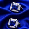 Blue Sapphire Anniversary Cufflinks from Gentlemansguru.com