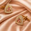 Champagne Silk Luxury Cufflinks from Gentlemansguru.com