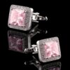 Formal Light Pink Wedding Cufflinks from Gentlemansguru.com
