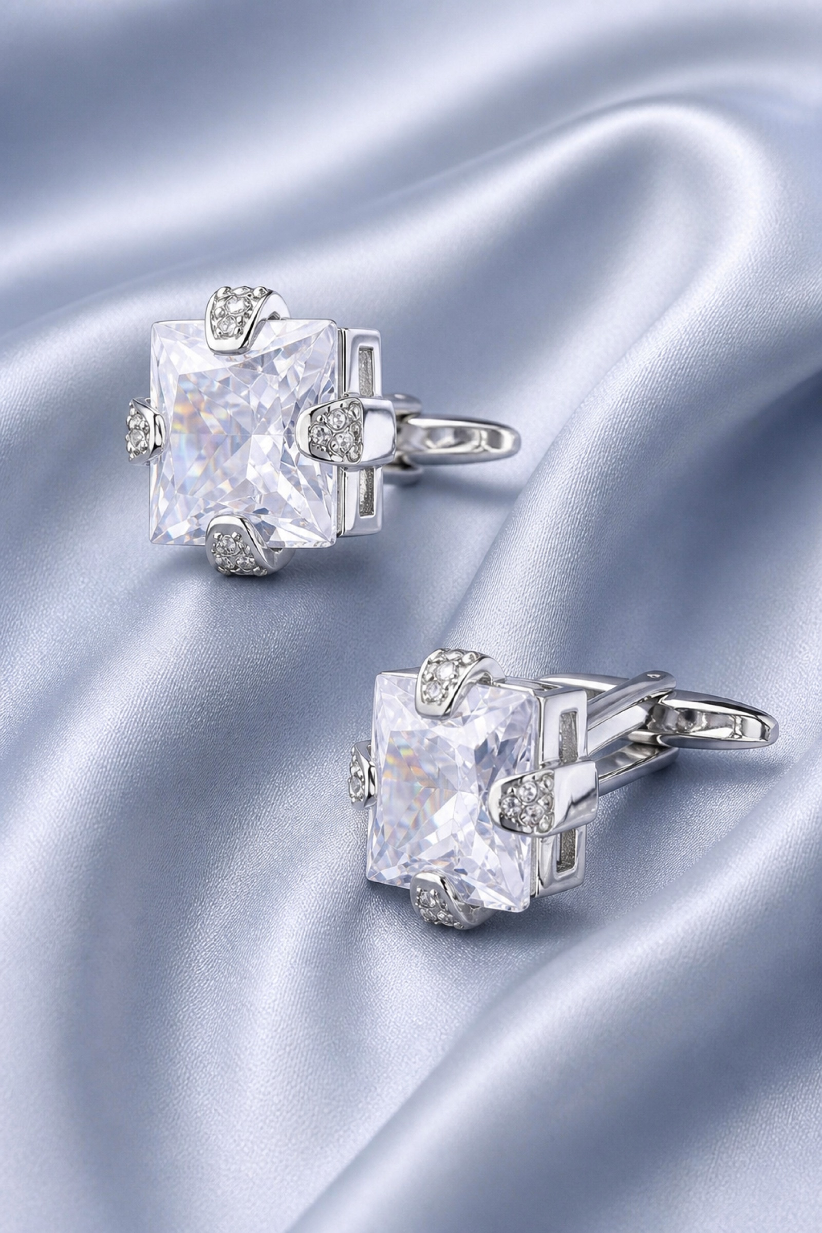 Crystal Cubic Zirconia Cufflinks - Image 5
