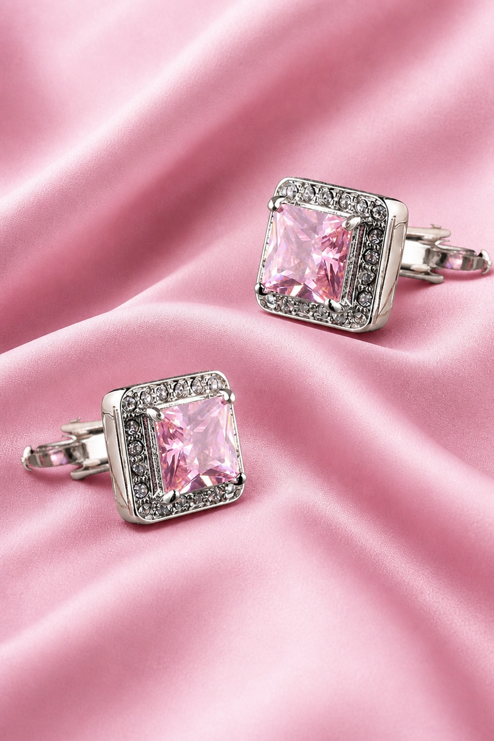 Light Pink Tuxedo Cufflinks from Gentlemansguru.com