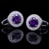 Luxury Amethyst Crystal Cufflinks from Gentlemansguru.com