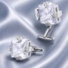Luxury CZ Anniversary Cufflinks from Gentlemansguru.com