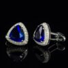 Sapphire Blue Crystal Cufflinks for Formal Wear from Gentlemansguru.com