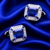Sapphire Blue Tuxedo Cufflinks from Gentlemansguru.com