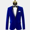 Royal Blue Velvet Tuxedo Jacket