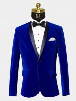 Royal Blue Velvet Tuxedo Jacket