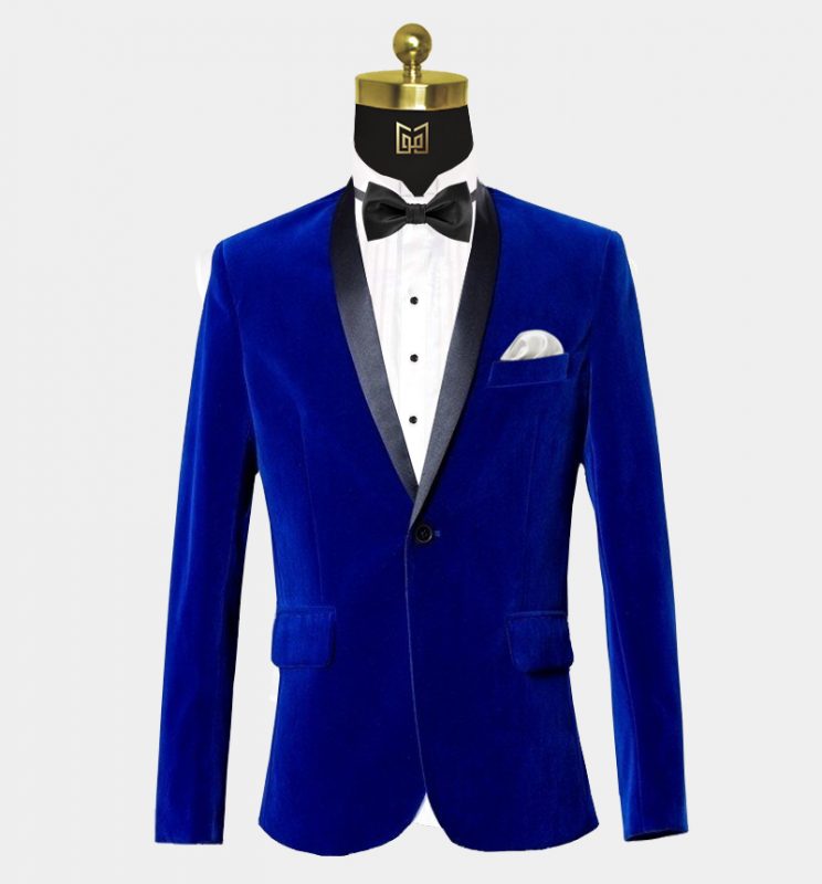 Royal Blue Velvet Tuxedo Jacket (FREE shipping) | Gentleman's Guru