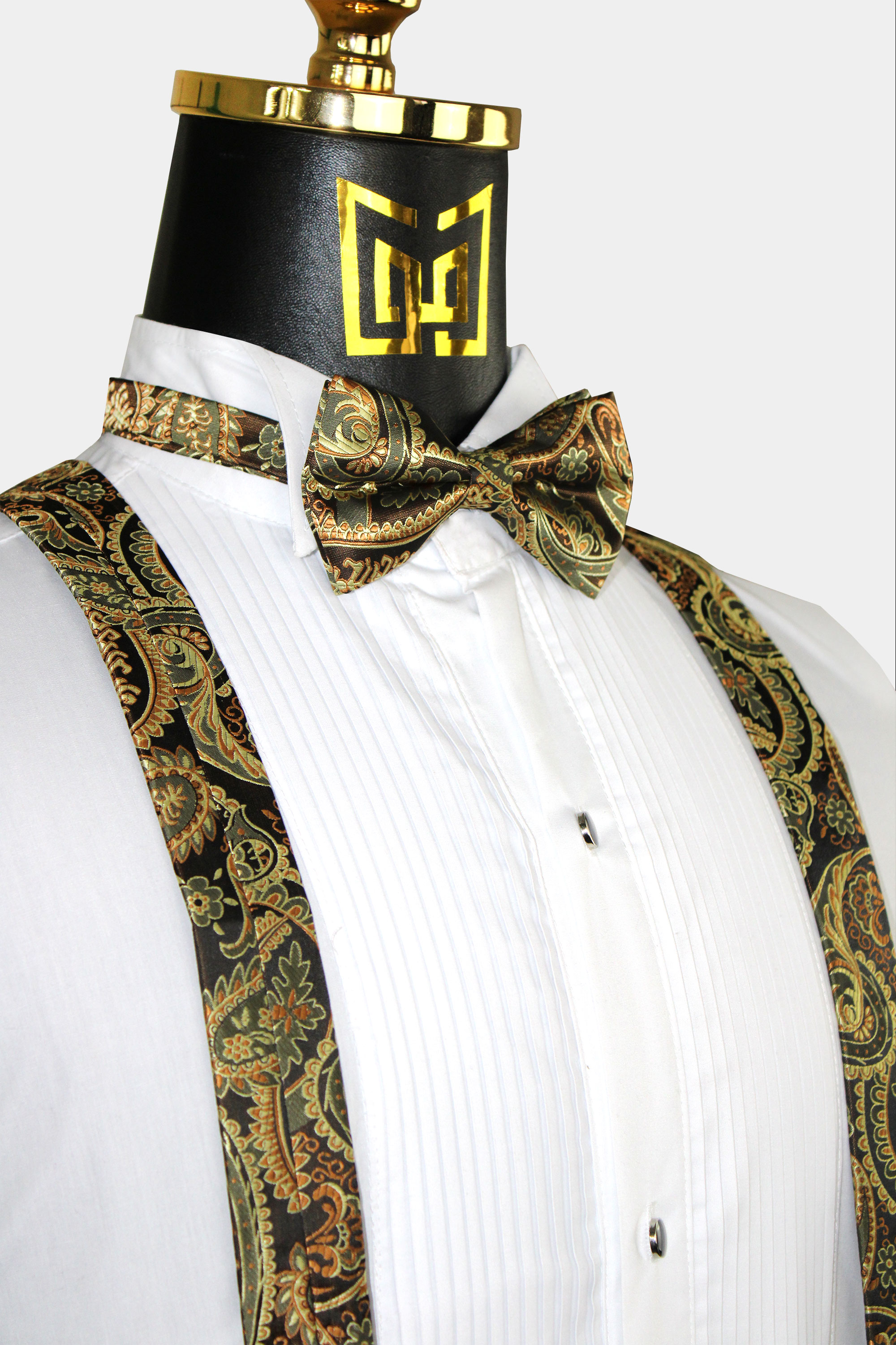 Gold-Paisley-Bow-Tie-and-Suspenders-Set-from-Gentlemansguru.com